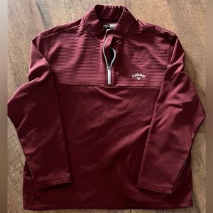 XL Men’s CALLAWAY Quarter Zip Burgundy EUC